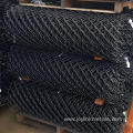 green and black coated chain link mesh